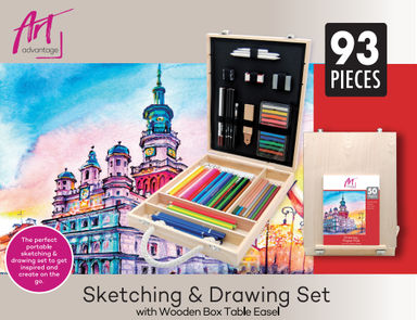 Art Advantage Sketching & Drawing Wooden Box Set
