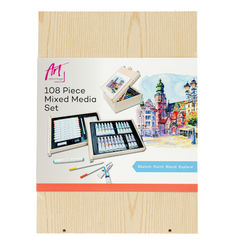 Art Advantage Mixed Media Wooden Box Set 108pc