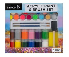 Byron Acrylic Pot & Brush Set 32