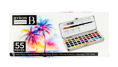 Byron Watercolour Tin Set 55 Pcs