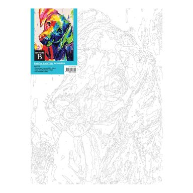 Byron Paint by Numbers Stretched Canvas