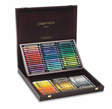 Caran d'Ache Neocolor II Aquarelle Wax Pastel Wooden Box Sets