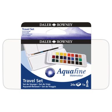 Daler Rowney Aquafine Half Pan Travel Set 24