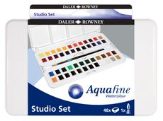 Daler Rowney Aquafine Studio Studio Set Half Pan Set 48