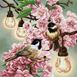 Cherry Blossoms & Chickadees 42x52cm