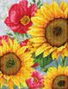 Poppies & Sunflowers 35x27 cm