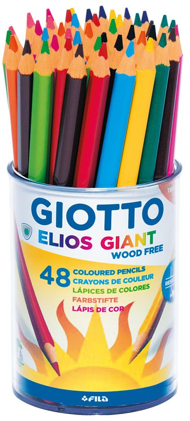 Giotto Elios Giant Wood Free Pencils Class Pack 48