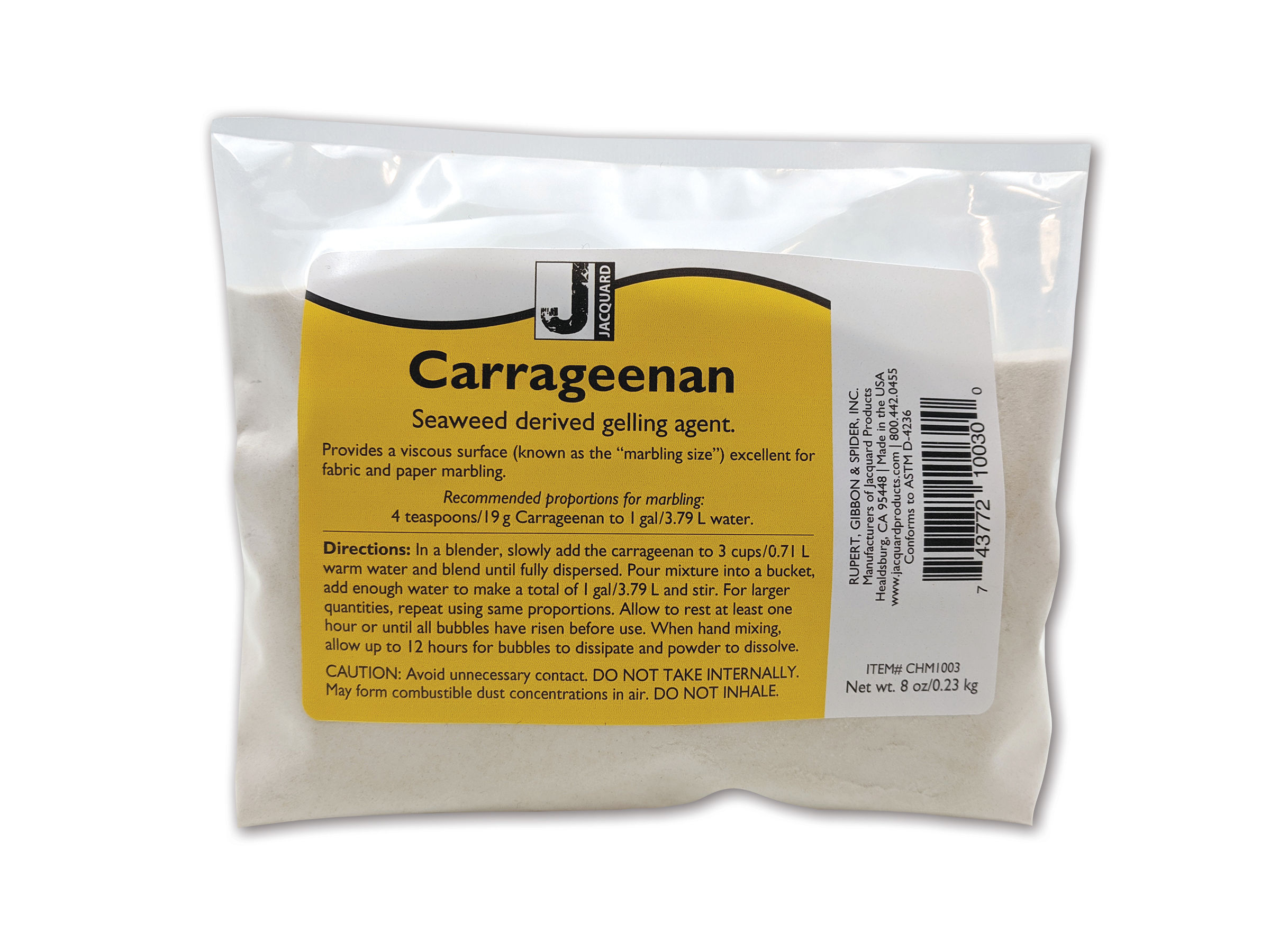 Carrageenan Marbling Size for Paper and Fabric Marbling 8 oz