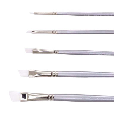 Jasart White Synthetic Angle Brushes