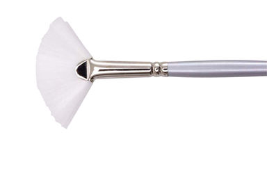 Jasart White Synthetic Fan Brush