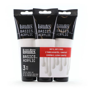 Liquitex Basics 118ml Promotional Set Titanium White