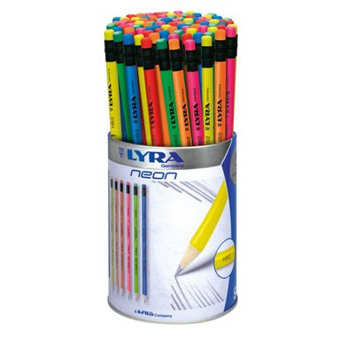 Lyra Neon Pencil with Eraser Class Set 96