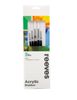 White Synthetic Short Handle 5pc (Round 2,4,8,10 &12)