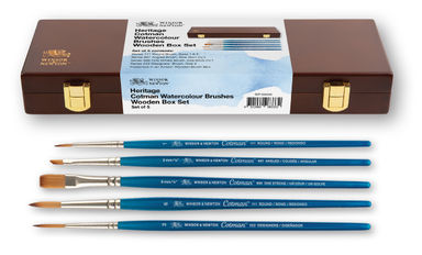 Winsor & Newton Cotman Watercolour Wooden Box Brush Set