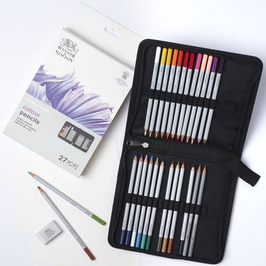 Winsor & Newton Studio Coloured Pencil Zip Case 27pc