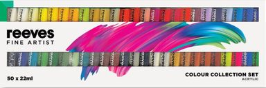 Reeves Artists' Acrylic Colour 22ml Set 50